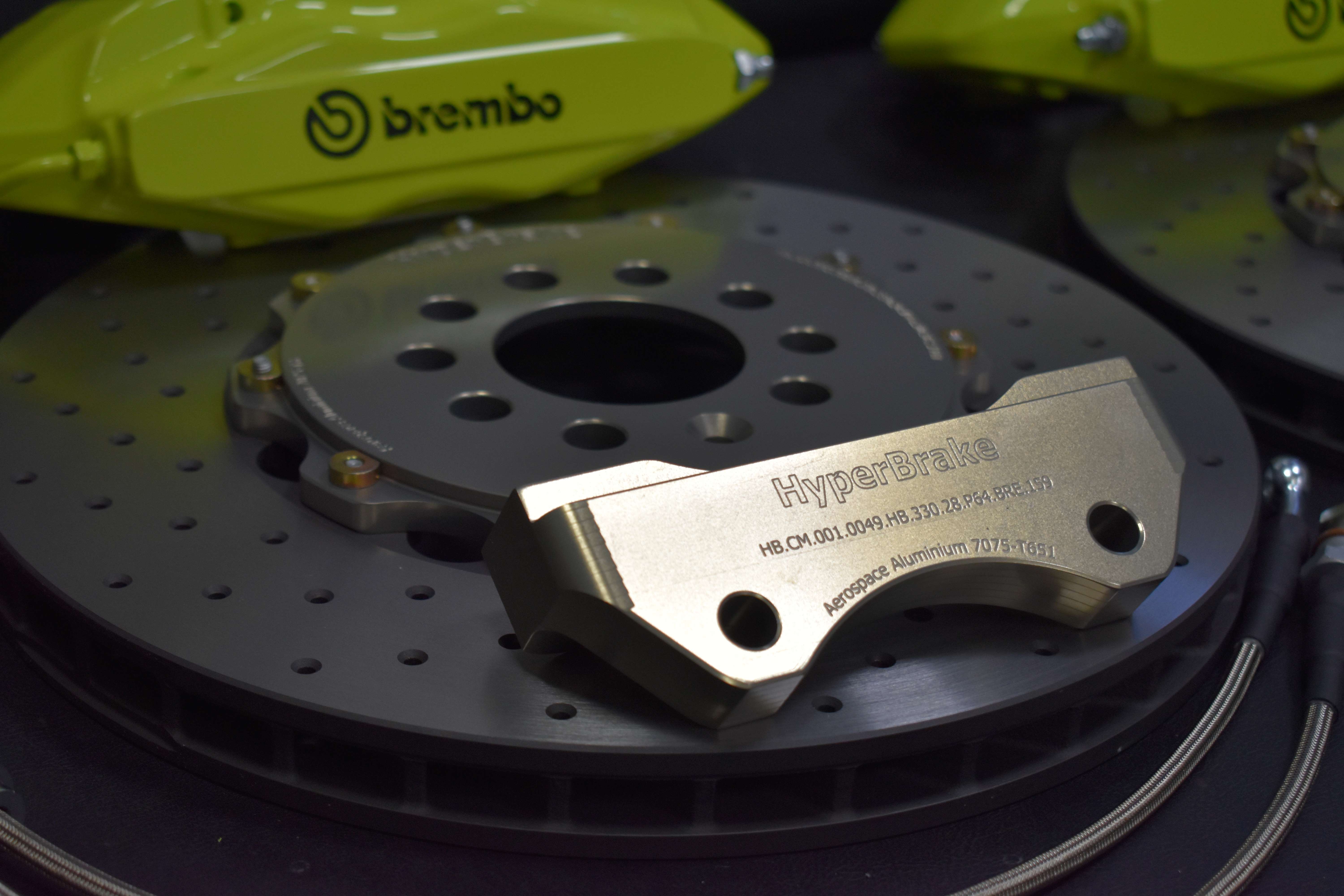 HyperBrake Motorsport Front 4pot Big Brake Kit without calipers for Audi TT QUATTRO MK1 (8N) for Brembo calipers from Alfa Romeo 159 TBi/Renault Megane RS and 2-Piece Full Floating Brake Rotors 330x28mm - Image 9